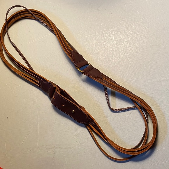 Vintage Eddie Bauer Split Leather Belt - Picture 3 of 13